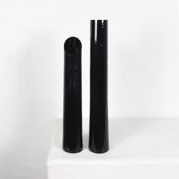 Black Glass Vase Set
